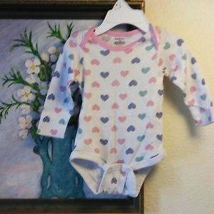 Long sleeve heart onesie